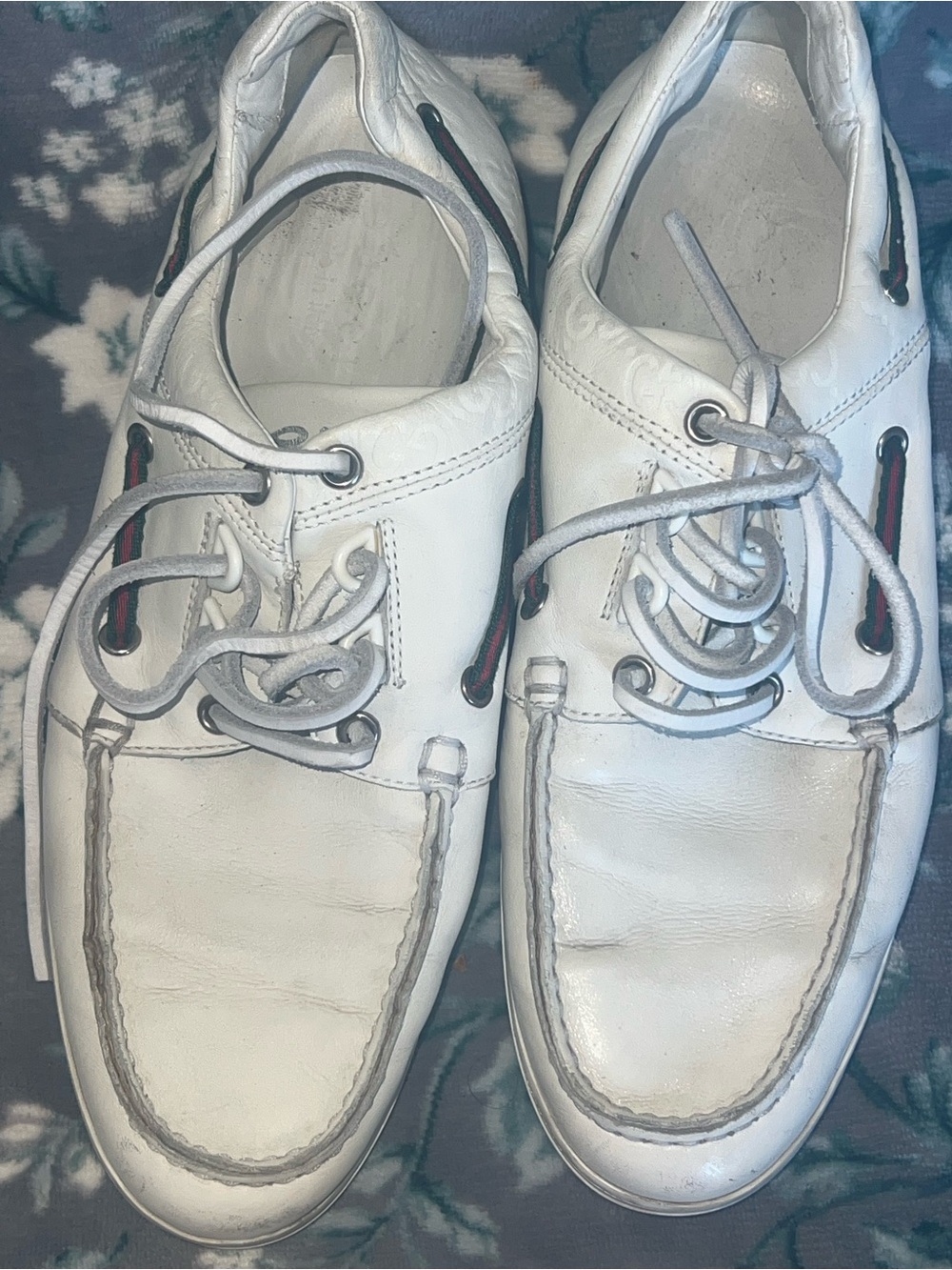 Classic Men’s White Leather Gucci Shoes